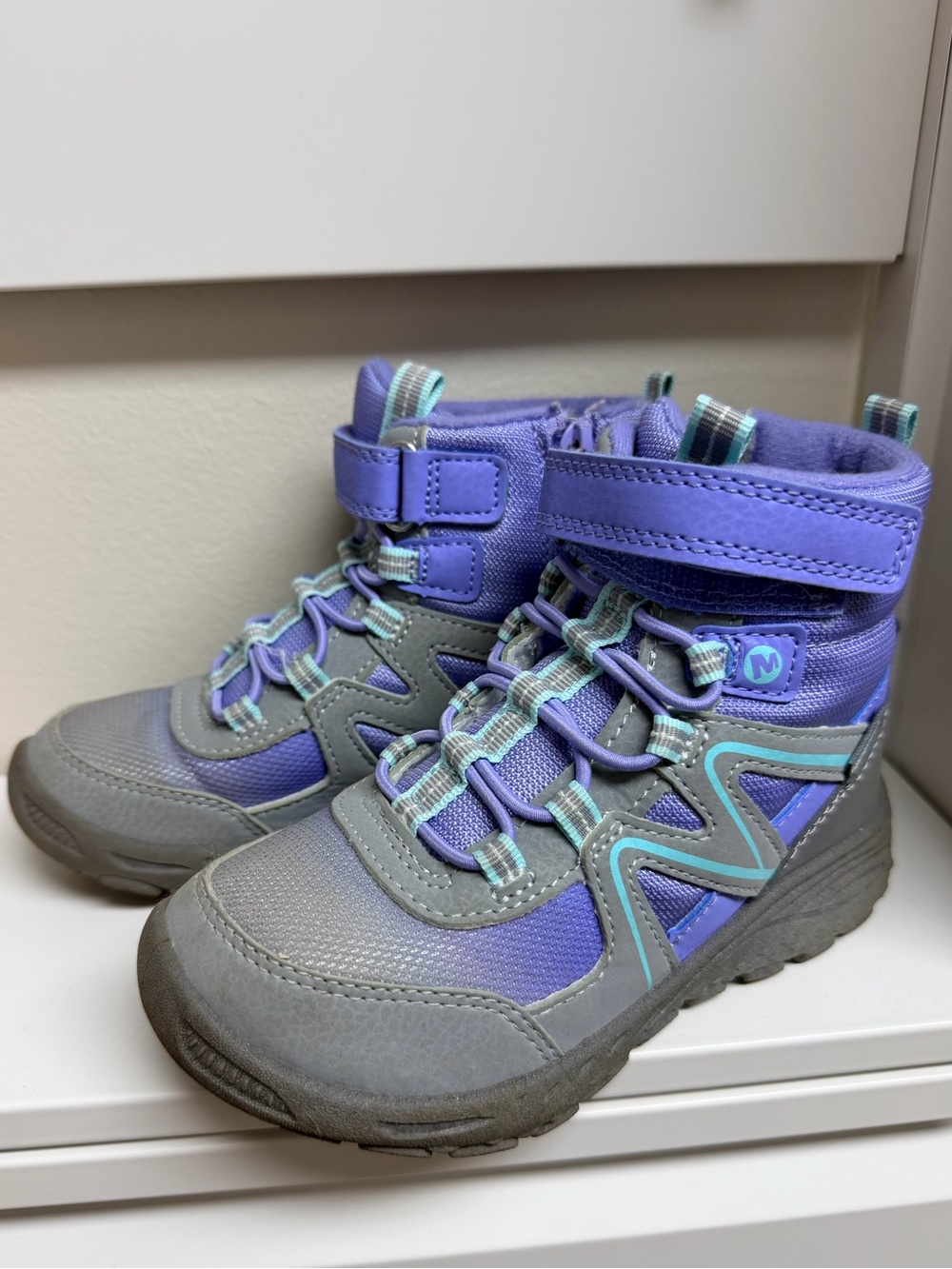 Merrell toddler Purple and Gray Winter Boots